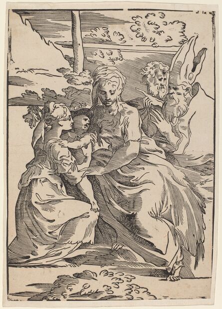 Antonio da Trento after Parmigianino, ‘The Holy Family with Two Saints’