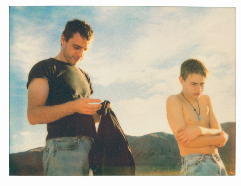 Stefanie Schneider, ‘Felix and Dominique (California Blue Screen)’, 1996, Photography, Analog C-Print based on a Polaroid, hand-printed by the artist on Fuji Crystal Archive Paper. Mounted on Aluminum with matte UV-Protection., Instantdreams