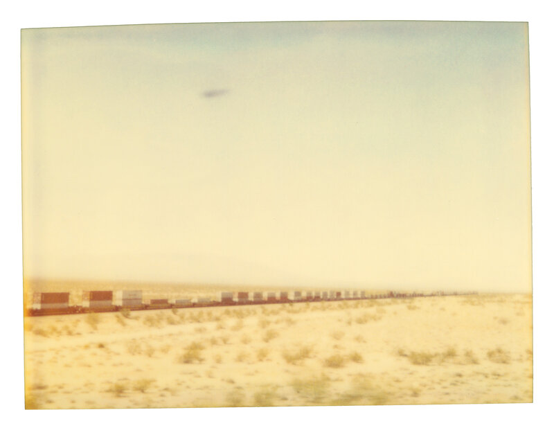 Stefanie Schneider, ‘Train crosses Plain’, 2003, Photography, Analog C-Print, hand-printed by the artist on Fuji Crystal Archive Paper, based on a Polaroid, mounted on Aluminum with matte UV-Protection, Instantdreams