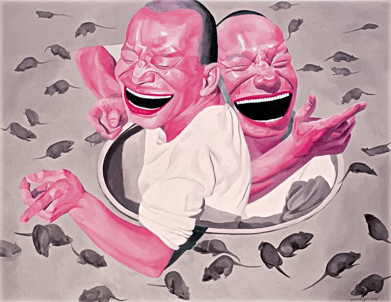 Yue Minjun, ‘Everywhere’, 2002, Painting, Oil on canvas, Opera Gallery
