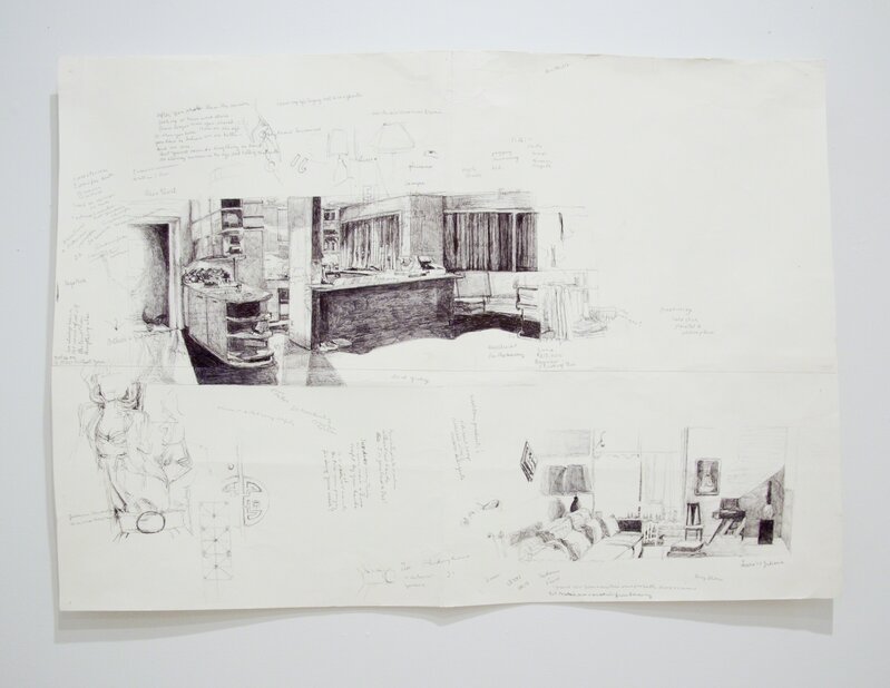 Dawn Clements, ‘Notes On A Most Violent Year’, 2015, Drawing, Collage or other Work on Paper, Ballpoint pen ink on paper, Pierogi