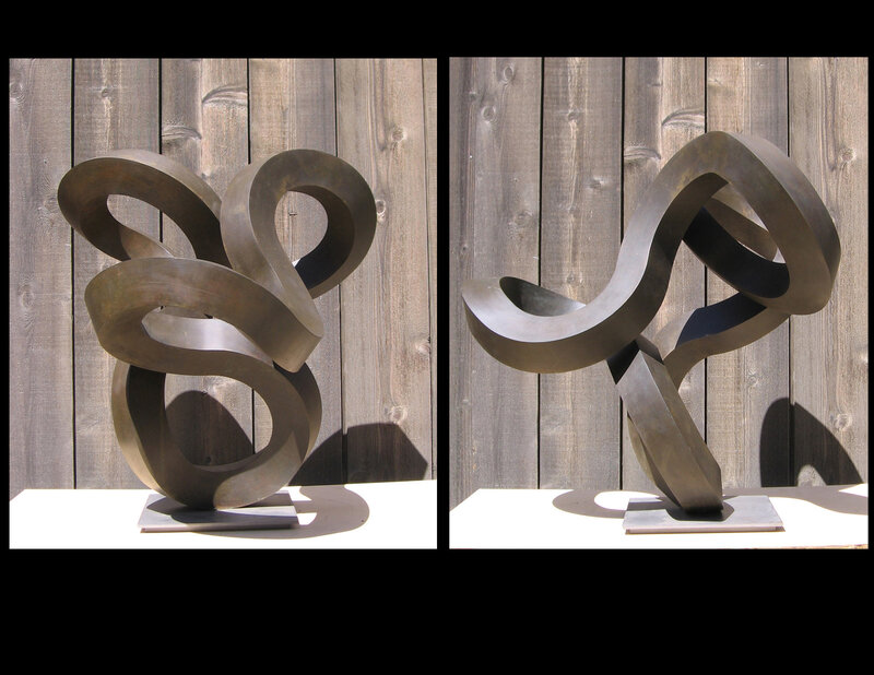 Roger Berry, ‘Bound Tetrahedron (maquette)’, Sculpture, Silicon bronze, Stremmel Gallery