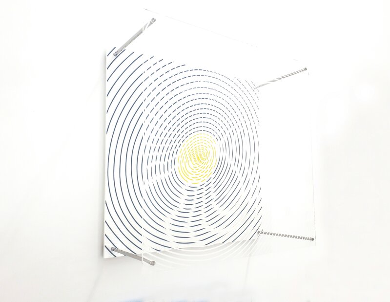 Jesús Rafael Soto, ‘Espiral con amarillo’, 1995, Sculpture, MIXED MEDIA, plexiglass, metal, Mark Hachem Gallery