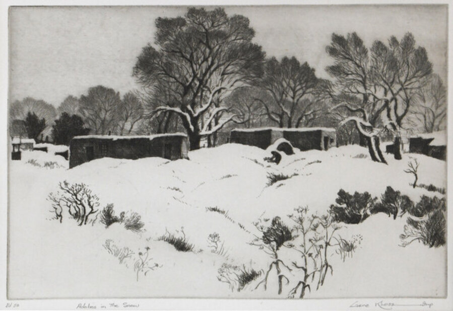 Adobes in Snow