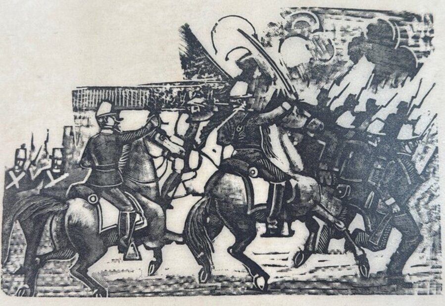 Original Woodcut on Rice Paper