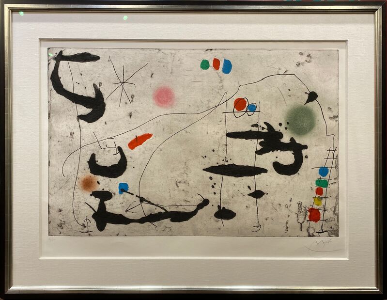 Joan Miró, ‘Trace Sur La Paroi VI (Trace on The Wall) D. 445’, 1967, Print, Color etching, aquatint, and carborundum on chiffon de Mandeure wove paper., Off The Wall Gallery