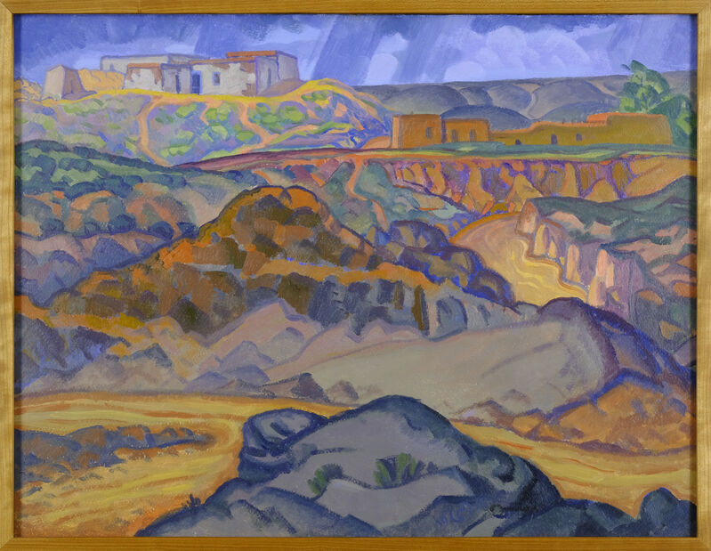 Raymond Jonson, ‘Arroyo No. 4’, 1922, Painting, Oil on board, Addison Rowe Gallery