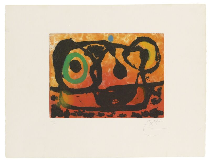 Joan Miró, ‘Tête au Soleil Couchant’, 1967, Print, Etching with aquatint and carborundum in colours on Arches wove paper, Christie's