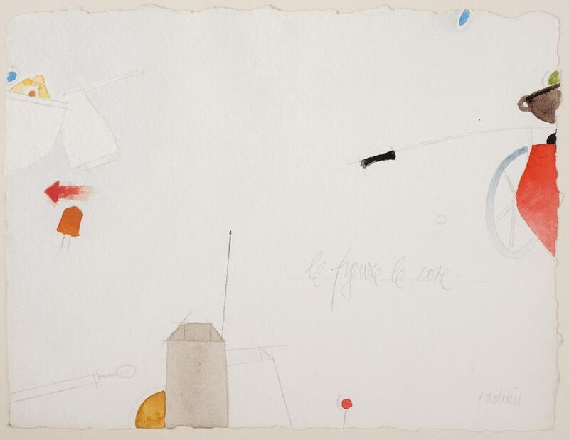 Emilio Tadini, ‘Le Figure. Le Cose’, Drawing, Collage or other Work on Paper, Watercolor and gouache on paper, Itineris