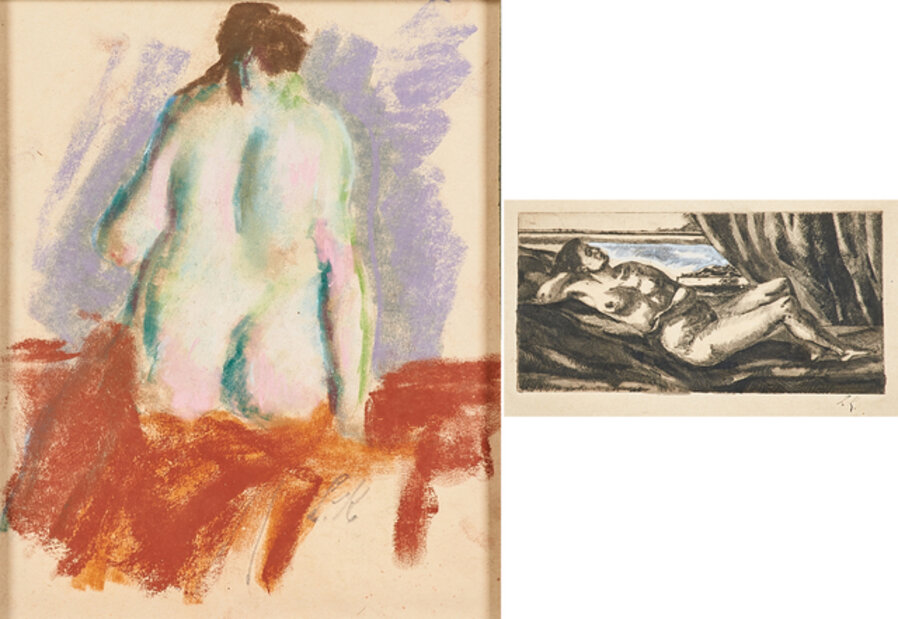 Two works of art: Untitled (Nude); Untitled (Reclining Nude)
