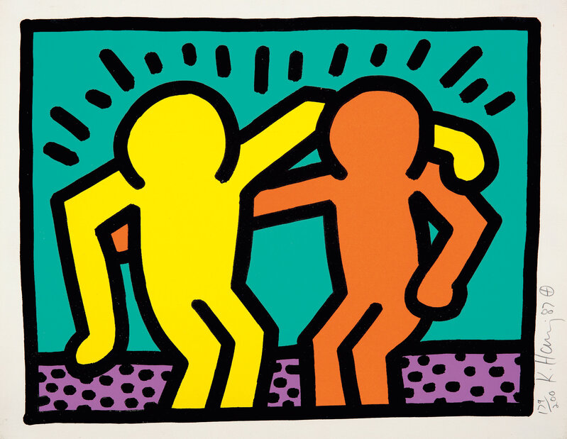 Keith Haring, ‘Best Buddies, from Pop Shop I’, 1987, Print, Screenprint in colors, on Coventry rag paper, with full margins., Phillips