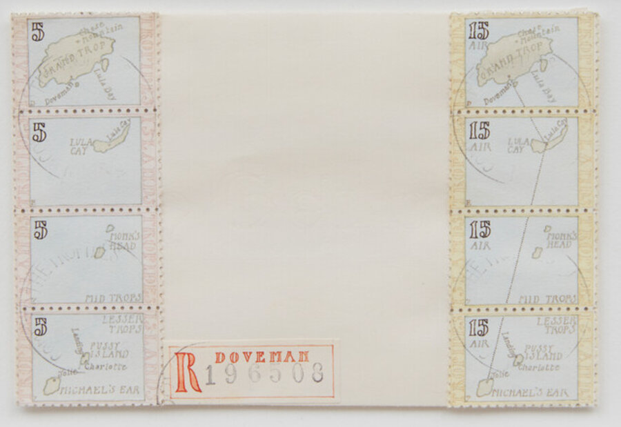 1965. Airpost. Map of the Tropides Islands. Inscribed with inter-island route of the Tropides Air Service