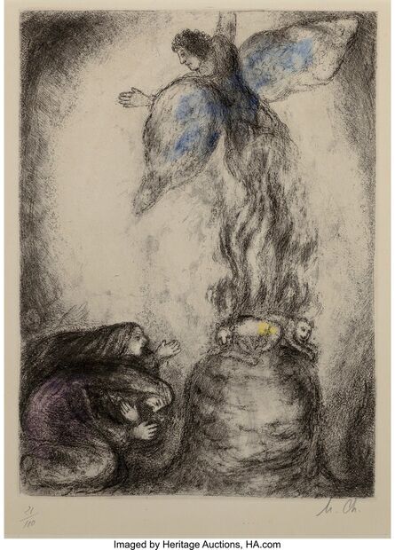 Marc Chagall, ‘Sacrifice de Manoach, from The Bible’, 1956