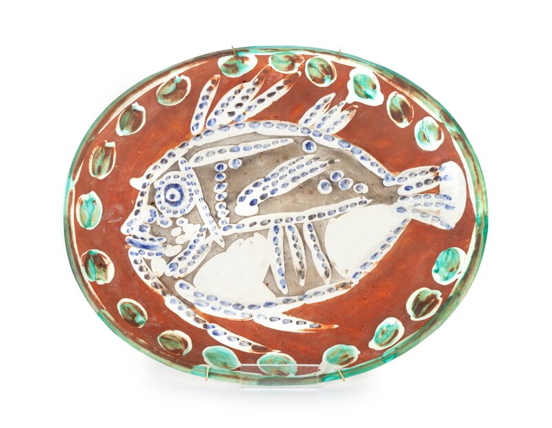 Pablo Picasso, ‘Poisson fond roux’, 1952, Design/Decorative Art, Partially glazed ceramic plate, Freeman's | Hindman
