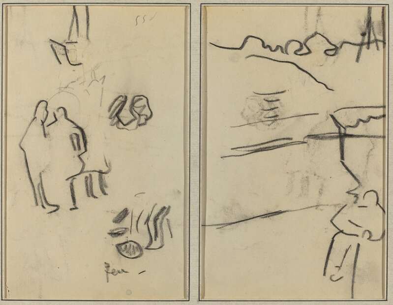 Paul Gauguin, ‘Group of Human Forms; A Man Seated [recto]’, 1884-1888, Drawing, Collage or other Work on Paper, Crayon on wove paper, National Gallery of Art, Washington, D.C.