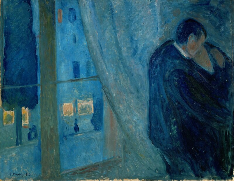 Edvard Munch, ‘The Kiss’, 1892, Painting, Oil on canvas, Art Resource