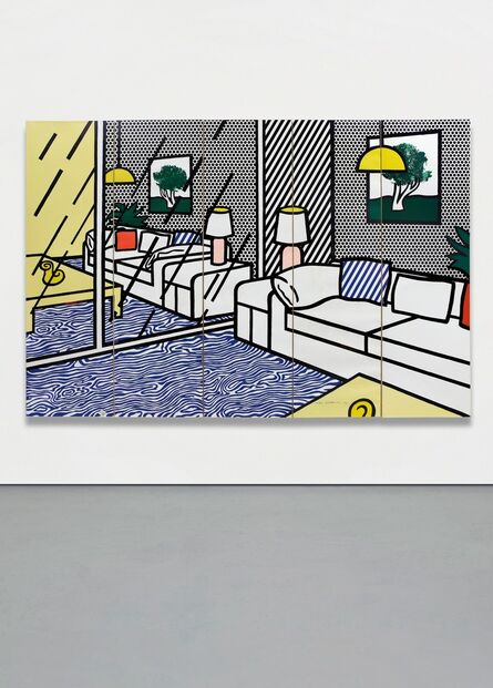 Roy Lichtenstein, ‘Wallpaper with Blue Floor Interior’, 1992