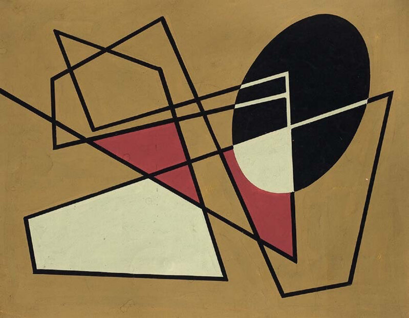 José Pedro Costigliolo, ‘Proyecto composición’, ca. 1953, Drawing, Collage or other Work on Paper, Tempera on paper, Galería de las Misiones