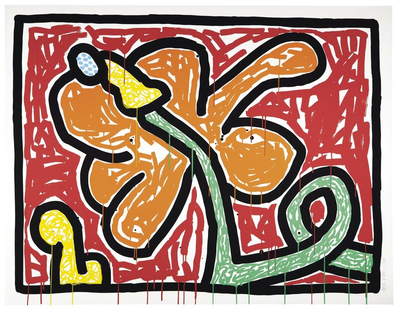 Keith Haring, ‘Flowers 1-5’, 1990, Print, The complete set of five screenprints in colors, on Coventry paper, Christie's