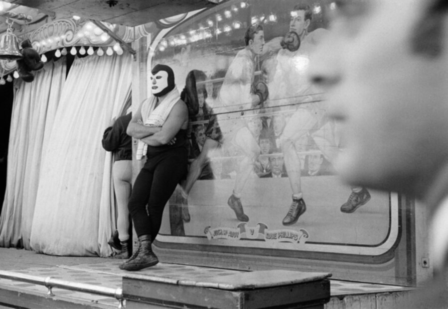 Fairground boxing booth, Newcastle-upon-Tyne
