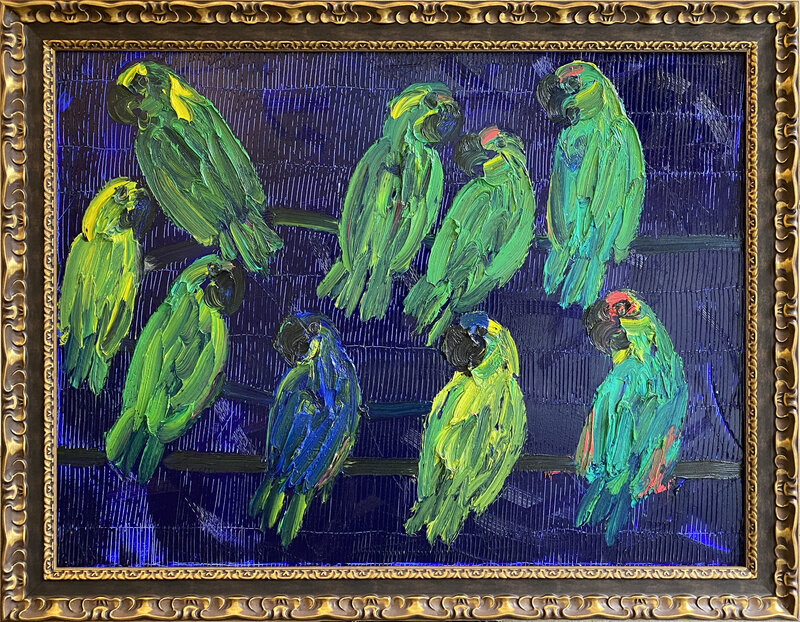 Hunt Slonem, ‘Parrots’, 2018, Painting, Oil on canvas, Aura Galerias