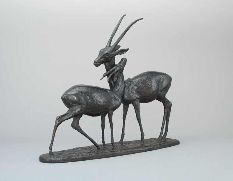 Georges-Lucien Guyot, ‘Gazelles couple ’, ca. 1925, Sculpture, Bronze, Galerie Dumonteil