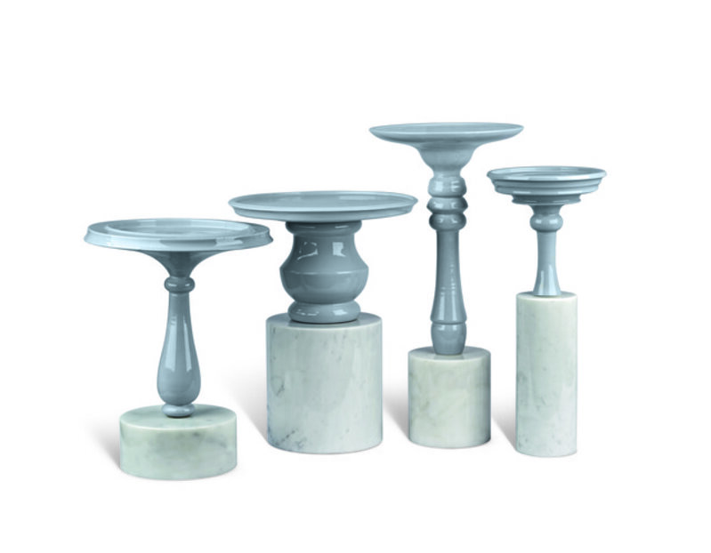 Sam Baron, ‘Bouquet de Tables’, 2011, Design/Decorative Art, Ceramic and Carrera marble, Cristina Grajales Gallery