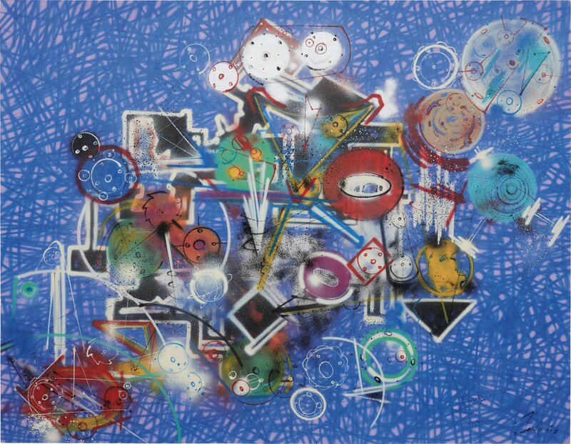 Futura, ‘Rough Design for Timmy’, 1985, Painting, Spray enamel on canvas, Phillips