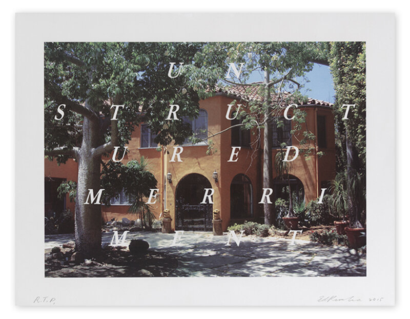 Ed Ruscha, ‘Unstructured Merriment’, 2016, Print, 9-color lithograph/screenprint, Upsilon Gallery