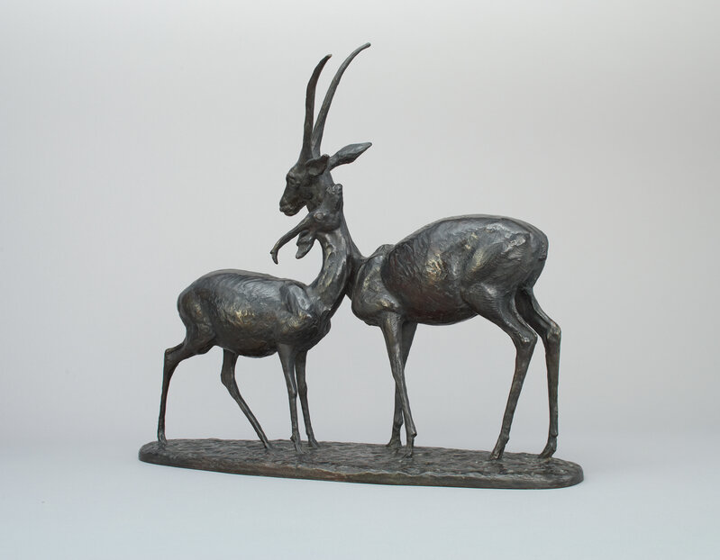 Georges-Lucien Guyot, ‘Gazelles couple ’, ca. 1925, Sculpture, Bronze, Galerie Dumonteil