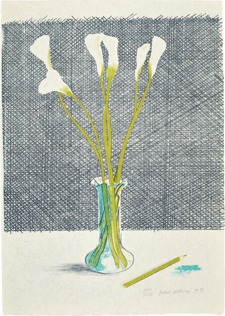 David Hockney, ‘Lillies, from Europäische Graphik No VII’, 1971