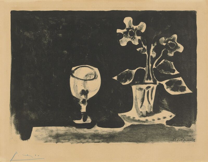Pablo Picasso, ‘Nature morte au verre et fleurs’, 1947, Print, Lithograph on Arches wove paper, Christie's