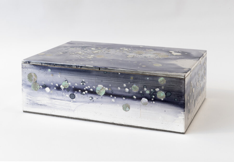 Untitled Silver Leaf and Mother of Pearl Box