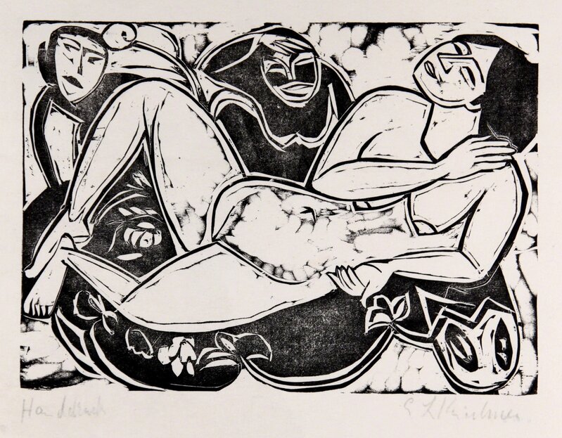 Ernst Ludwig Kirchner, ‘Liegender Akt (Reclining Nude)’, 1911, Print, Woodcut, Galerie Henze & Ketterer