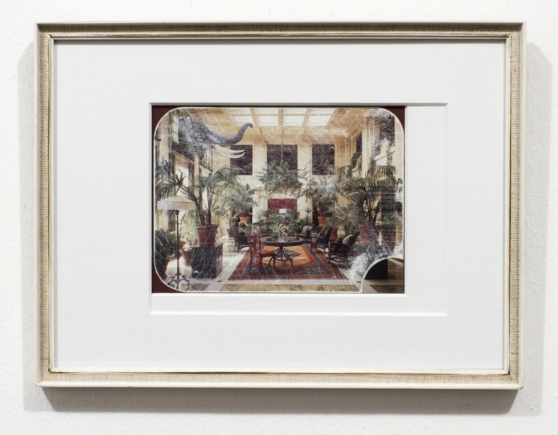 Mladen Bizumic, ‘KODAK (George Eastman Living Room)’, 2015, Mixed Media, Scratched postcard, frame, Georg Kargl Fine Arts