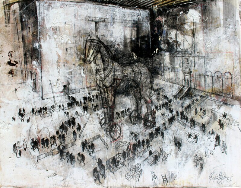 Gustavo Diaz Sosa, ‘Series: Epopeyas para el Nuevo Milenio’, 2016, Painting, Mixed media on canvas, Victor Lope Arte Contemporaneo