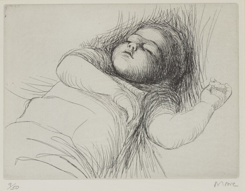 Henry Moore, ‘Sleeping Child [Cramer 499]’, 1979, Print, Etching on wove, Roseberys