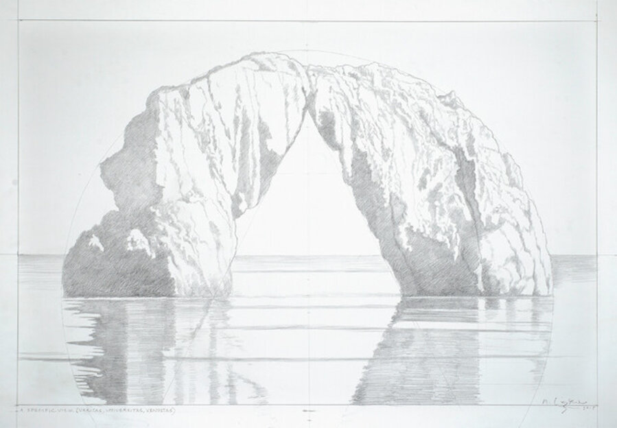 Drawing for A Specific View, Veritas, Universitas, Venustas (Truth, Wholeness, Beauty)