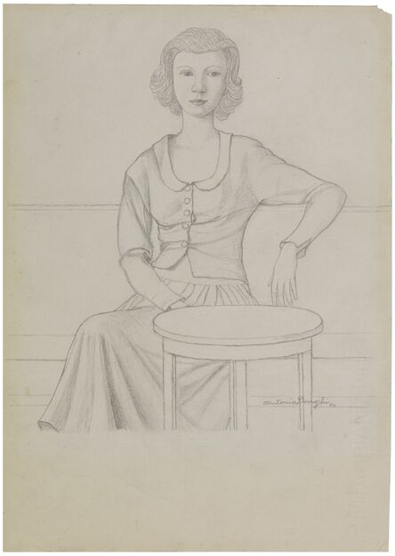 Antonio Donghi, ‘Figura Femminile’, 1950