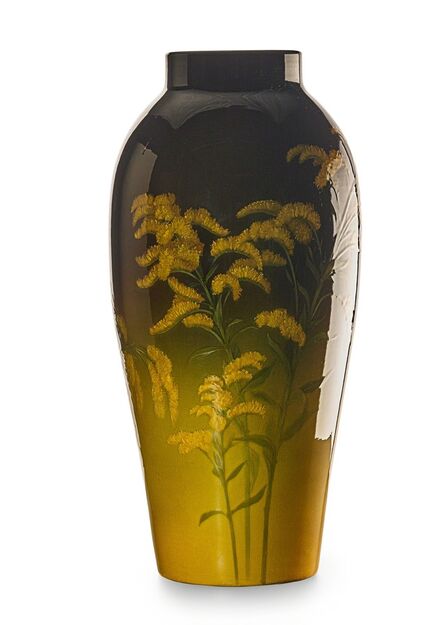 Albert Valentien, ‘Massive Standard Glaze vase with goldenrod, Cincinnati, OH’, 1902
