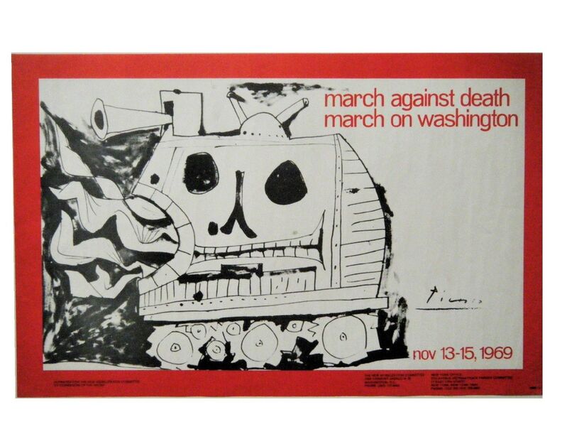Pablo Picasso, ‘"March Against Death-March on Washington", 1969, Poster, Lithograph on Paper.’, 1969, Ephemera or Merchandise, Lithograph on paper, VINCE fine arts/ephemera