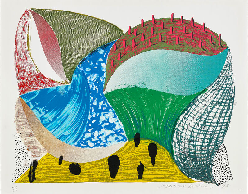 David Hockney, ‘Gorge d'Incre’, 1993, Print, Lithograph and screen print, Oliver Clatworthy