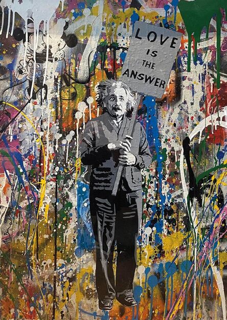 Mr. Brainwash, ‘Love is the Answer (Einstein)’, 2017