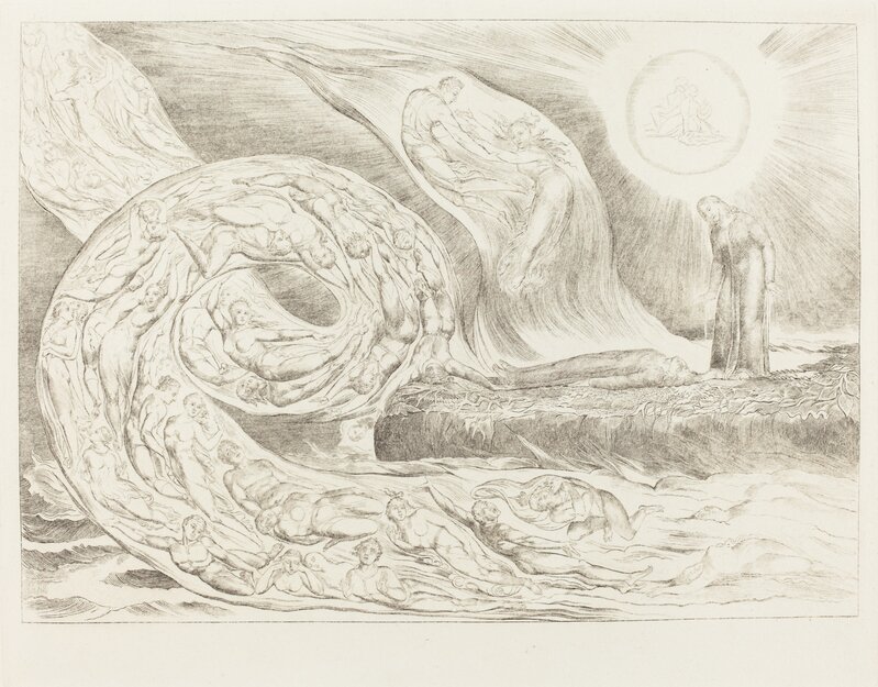 William Blake (1757-1827), ‘The Circle of the Lustful: Paolo and Francesca’, 1827, Print, Engraving printed by harry hoehn in 1968 before plate was cleaned, National Gallery of Art, Washington, D.C.