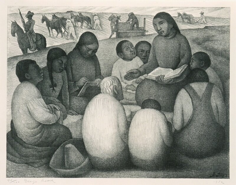Diego Rivera, ‘La maestra rural [The Rural Teacher]’, 1932, Print, Lithograph, Blanton Museum of Art