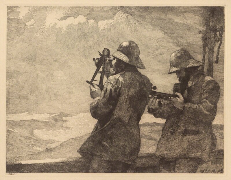 Winslow Homer, ‘Eight Bells’, 1887; probably printed c. 1940, Drawing, Collage or other Work on Paper, Etching on beige wove paper, Clark Art Institute