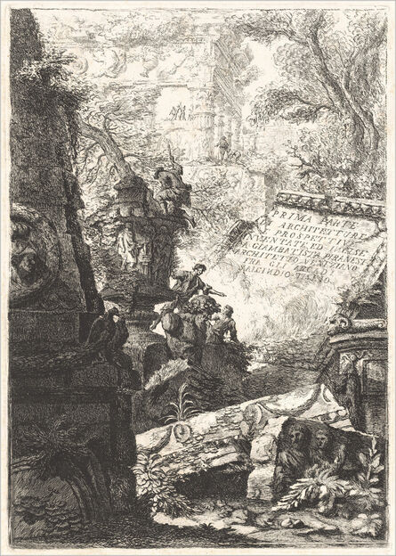 Giovanni Battista Piranesi and Francesco Piranesi, ‘Prima Parte; Grotteschi; Carceri; Alcuna Vedute ...; Trofei di Ottaviano Augusto’, published 1800/1809