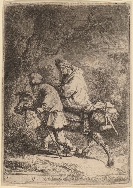 Rembrandt van Rijn, ‘The Flight into Egypt: Small’, 1633
