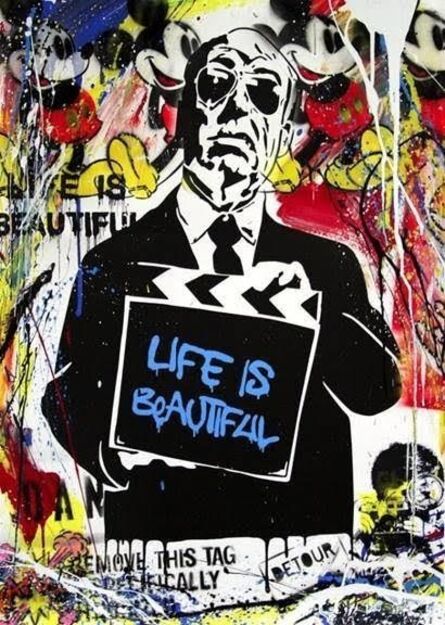 Mr. Brainwash, ‘Hitchcock (Life is Beautiful)’, 2015
