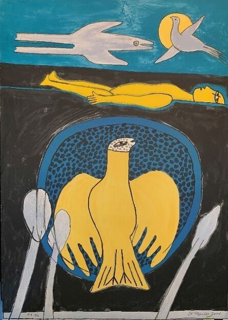 Corneille, ‘Vrouw met duif’, 2001